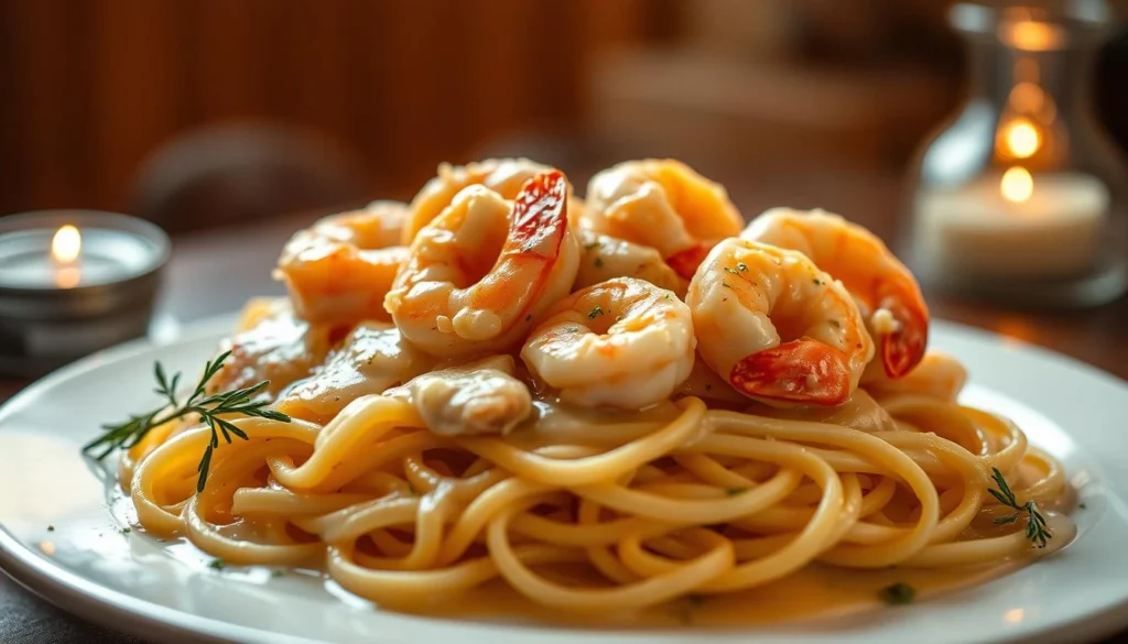 chicken and shrimp alfredo